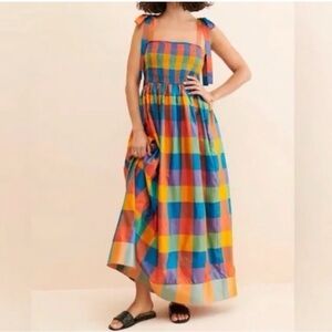 Payal Jain Colorful Plaid Maxi Dress 2X